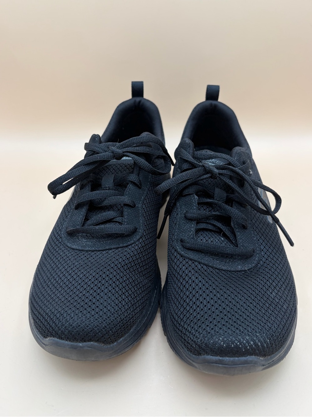 Skechers Women’s Size 8 Black Lace-Up Athletic Sneakers - Picture 2 of 7
